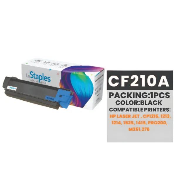 Le Staples Original Toner .Replacement For LaserJet  Cartridge  HP-131 A/CF 210A-Black Colour