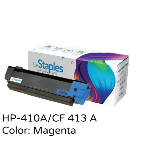 Le Staples Original Toner .Replacement For LaserJet  Cartridge -HP-410A/CF 413 A