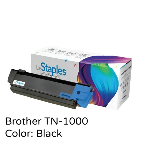 Le Staples Original Toner .Replacement For Brother TN-1000 Black Compatible Toner Cartridge