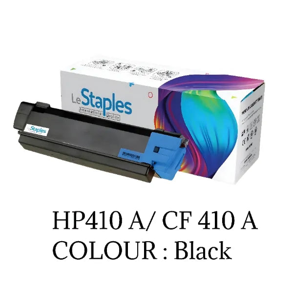 Le Staples Original Toner .Replacement For LaserJet  Cartridge -HP-HP410A/CF 410 A