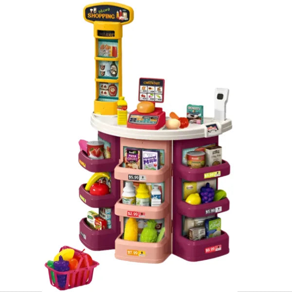 Mini Shopping Supermarket  Roleplay Set For Kids-44 Pieces