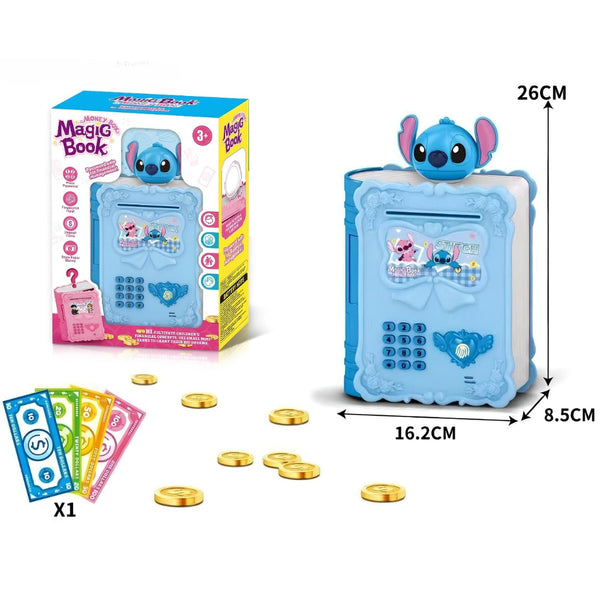 Stitch Magic Book Electronic Money Bank With Password & Fingerprint Unlock