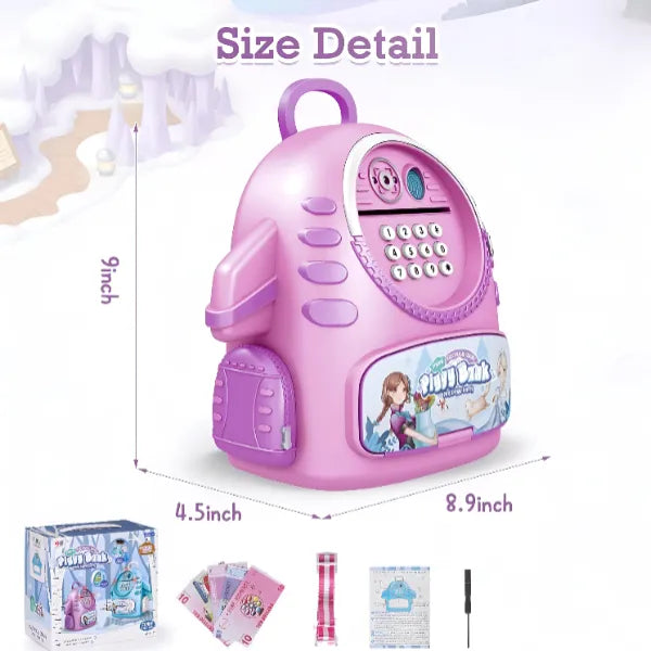 Electronic Piggy Bank for Kids with Password Protection Intelligent Analog Induction and Fingerprint