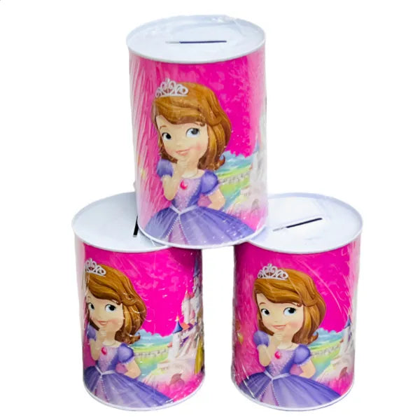 Girls Cartoon Character Printed Money Box Piggy Bank - Small -1 Pieces Set