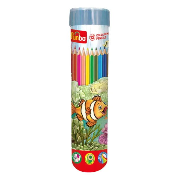 Funbo Color Pencil Cylinder - 12 Colours