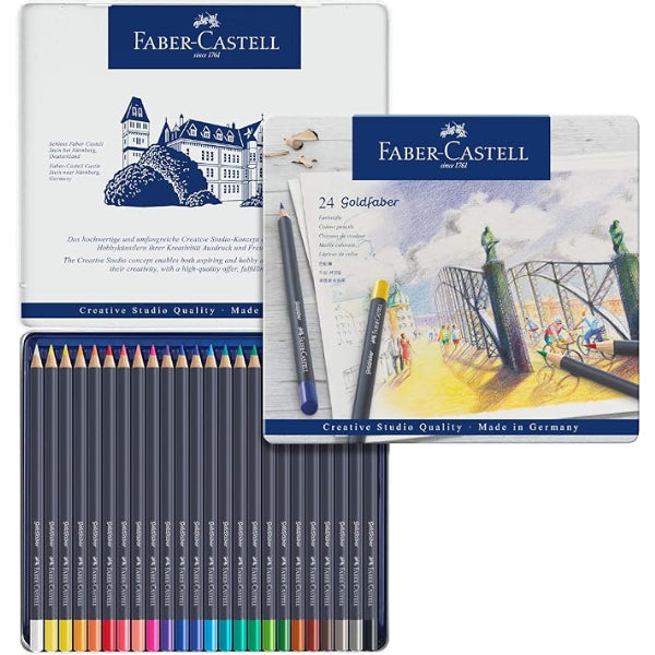 Faber-Castell Goldfaber Color Pencils Tin Set 24 Count