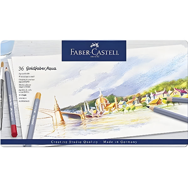 Faber-Castell Goldfaber Aquarelle Color Pencils Tin Set 36 Pcs (114636)
