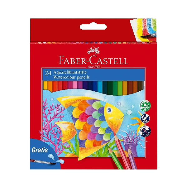 Faber-Castell Fish Design Water Colour Pencils 24 Multi Colors  Set