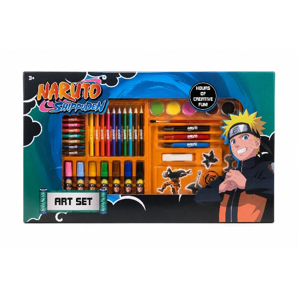 Naruto 52-Piece Art Set With Coloring Essentials, Stickers & Accessories, Age 3+ alternate