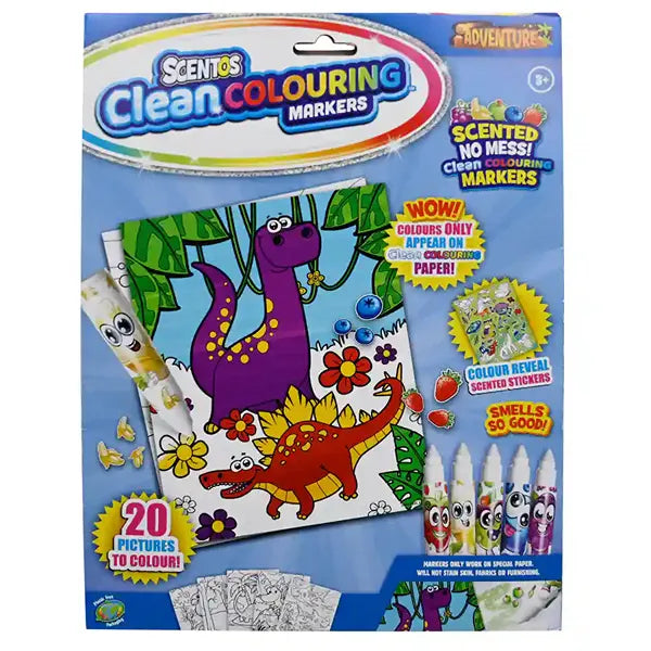 Scentos Clean Colouring Markers - Adventure (CLFS73)