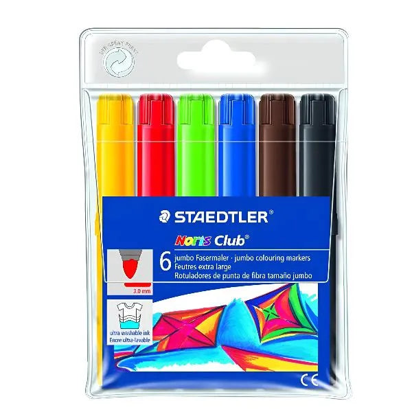 Staedtler Noris Club Jumbo Colouring Marker Set – Multicolour, Pack of 6
