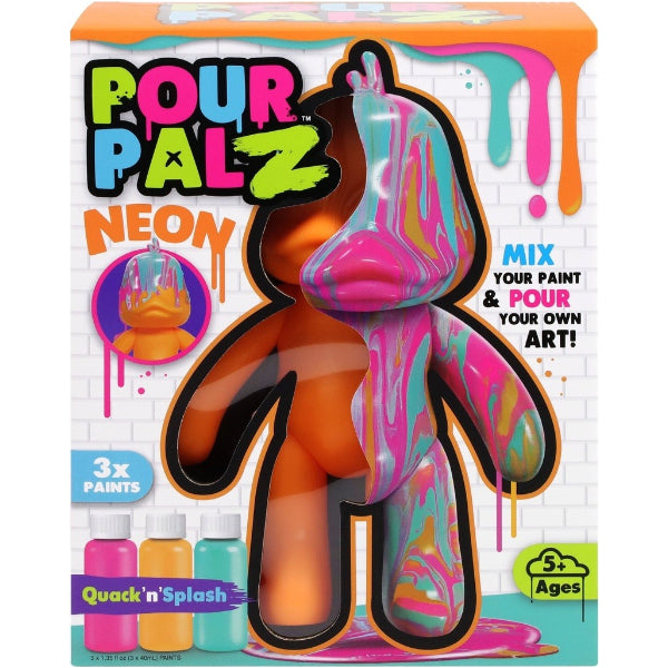 Pour Palz W4 Neon Duck 40Ml – Bright Creative Paint Pour Toy For Kids 5+