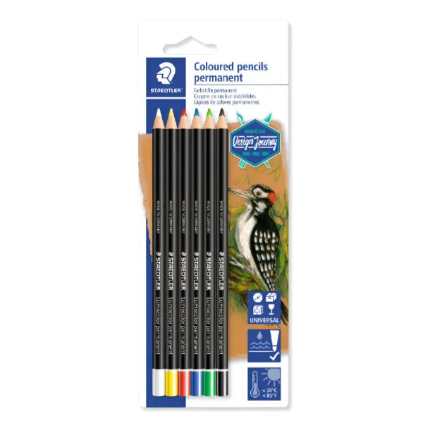Staedtler Coloured Pencils Permanent-6 Colours