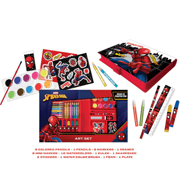 Marvel Spider-Man Art Collection – Creative Drawing & Coloring Set For Kids alternate