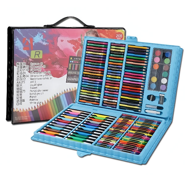 Professional Drawing And Painting Kit For Kids-208 Pieces