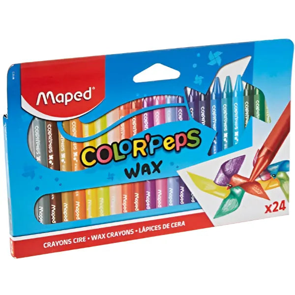 Maped Color'Peps Wax Crayon - 24 Colors