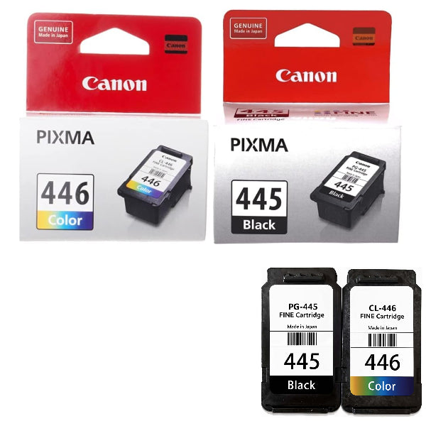 Canon Pixma Pg-445 Black & Cl-446 Tricolor Ink Cartridge Combo Pack