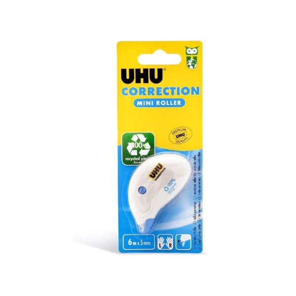 UHU Correction Mini Roller Tape, 5 mm × 6 m
