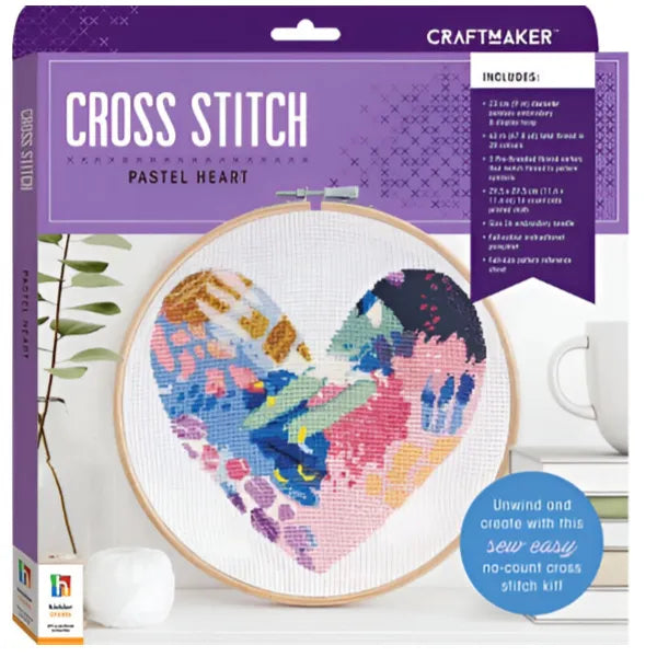 Hinkler Diy Craft Maker Cross  -Stitch kit