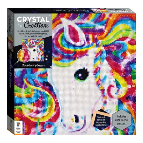 Hinkler - Crystal Creations Canvas Rainbow Unicorn