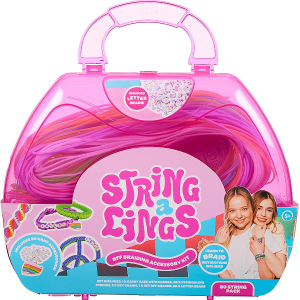 Stringalings Bff Braiding Accessory Kit – Diy Bracelets, Charms & Personalized Fun
