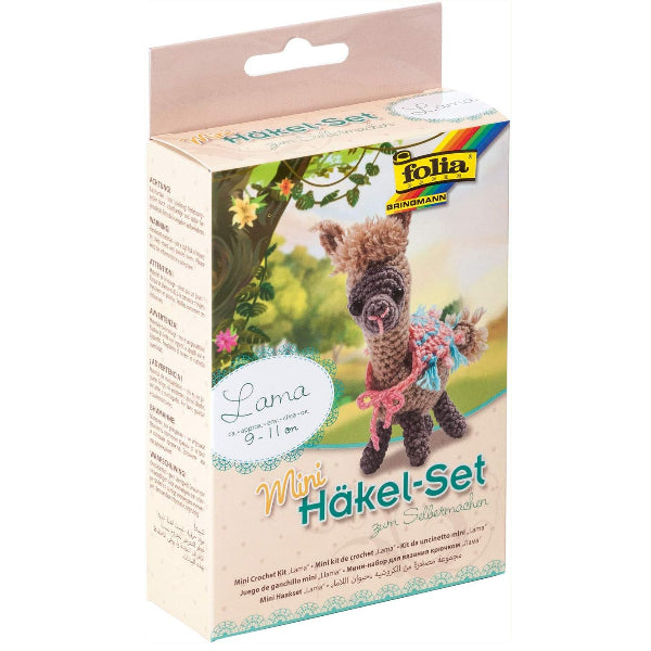 Folia Mini Lama Crochet Set-Diy Crochet Lama Kit