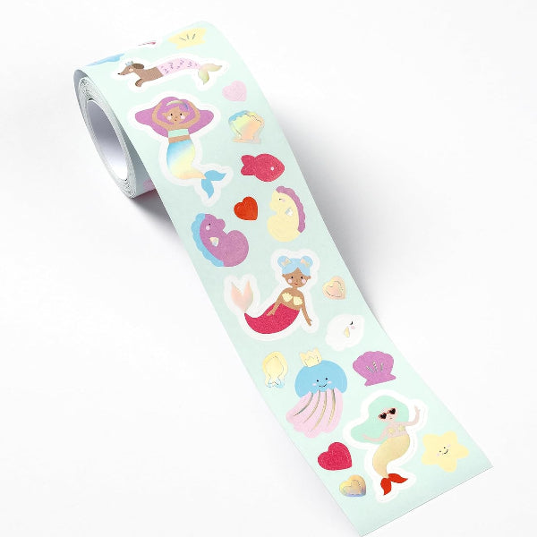Folia Mermaids Sticker Roll – 368 Self-Adhesive Stickers, 4 M Long alternate