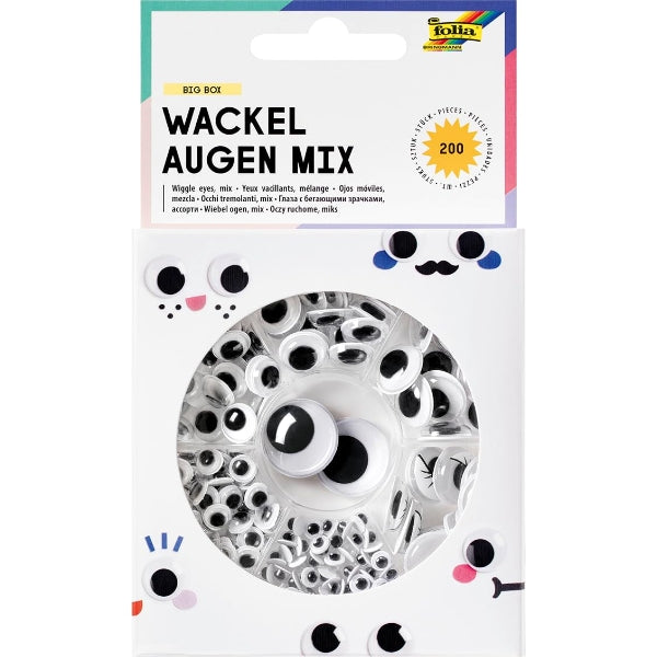 Folia Diy Googly Eyes Set – 200 Pieces