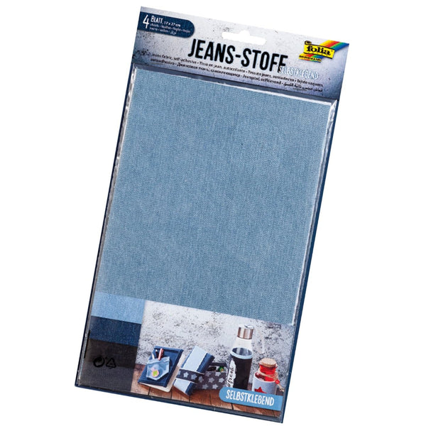 Folia Self-Adhesive Denim Craft Sheets 4Pcs