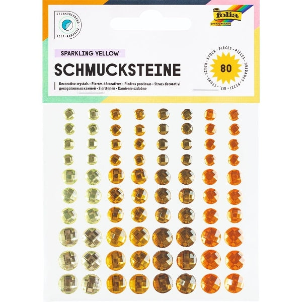 Folia Self Adhesive Jewel Stones 80Pcs