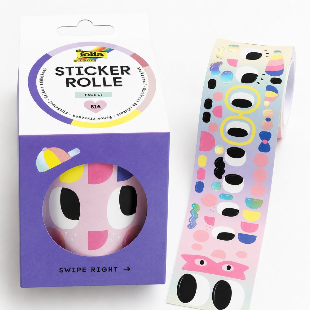Folia Face It Sticker Roll 4m 816Pcs