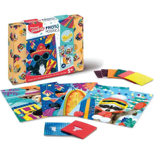 Maped CREATIV - Creative and Craft Set Photo Mosaics - Adventure - self-Adhesive Colour Plates - Illustration with Real Animal Images