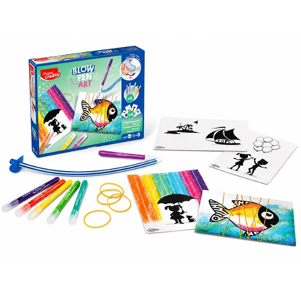 Maped Creativ Blow Pen Art Kit – Kids Airbrush Colouring Arts & Crafts Set Age 5+ alternate