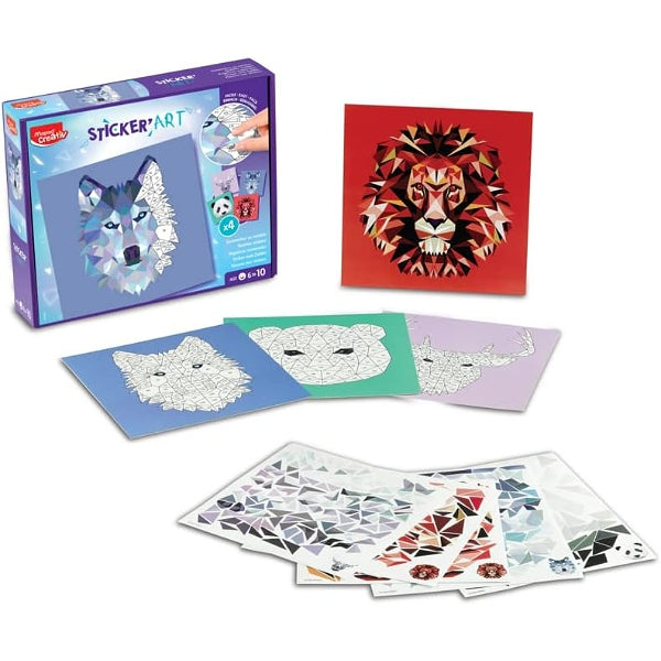 Maped Creativ Sticker Art Set – Animal Sticker Craft Kit For Kids Age 6+ alternate
