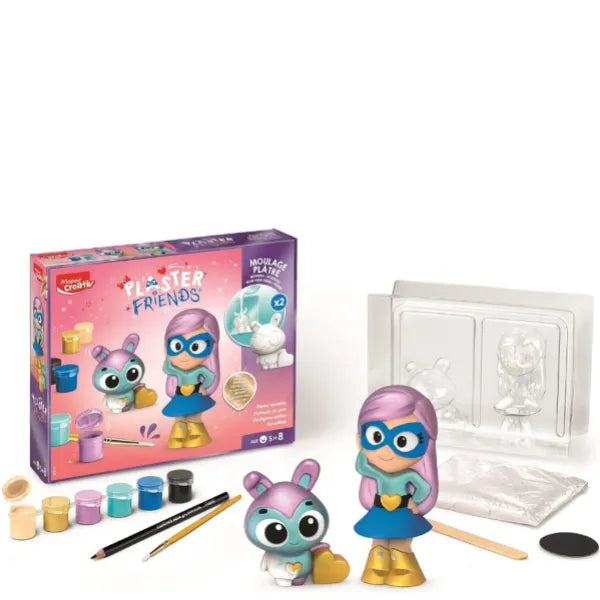 Maped Art & Craft DIY Creativ Plaster Friends Super Heroes Complete Kit for Colouring & Painting
