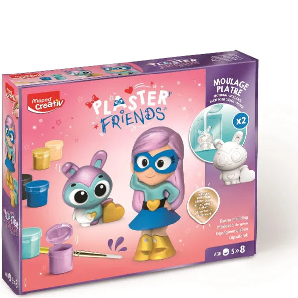 Maped Art & Craft DIY Creativ Plaster Friends Super Heroes Complete Kit for Colouring & Painting alternate