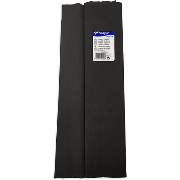 Sadipal Crepe Paper Roll, 32 GSM, Black, 50 cm x 2.5 m
