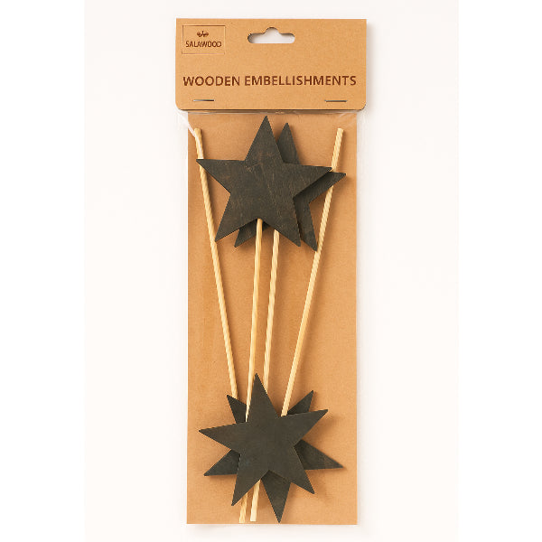 Q Line Craft Wooden Star Sticks – Perfect For Arts & Crafts