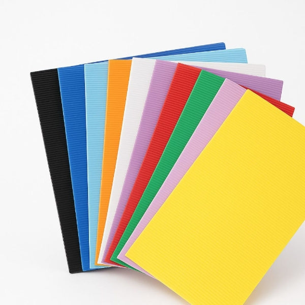 A4 Corrugated Paper Pack, 10 Assorted Color Sheets For Arts & Crafts
