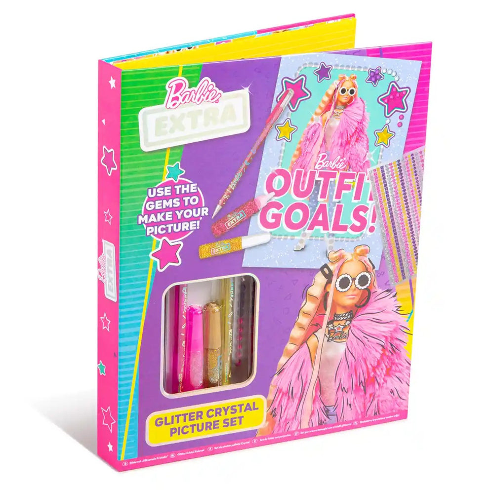 Barbie Extra Glitter Crystal Picture Set – Sparkling Art & Craft Kit For Kids