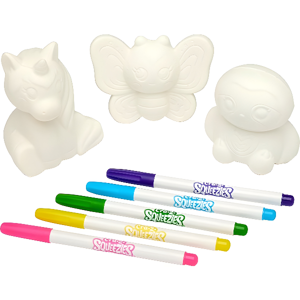 Cra-Z-Art Shimmer ‘N Sparkle Cra-Z-Squeezies Color Your Own Squeezie Fun 3-Pack للأعمار 6+ alternate