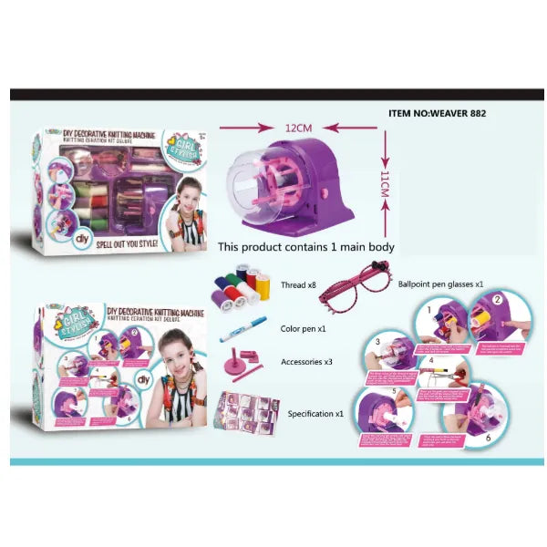 DIY Decorative Knitting Machine Craft Set  Create Your Own Jewels