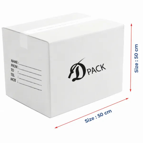 D Pack Cartoon Box White -Medium  50X50X50 Cm alternate