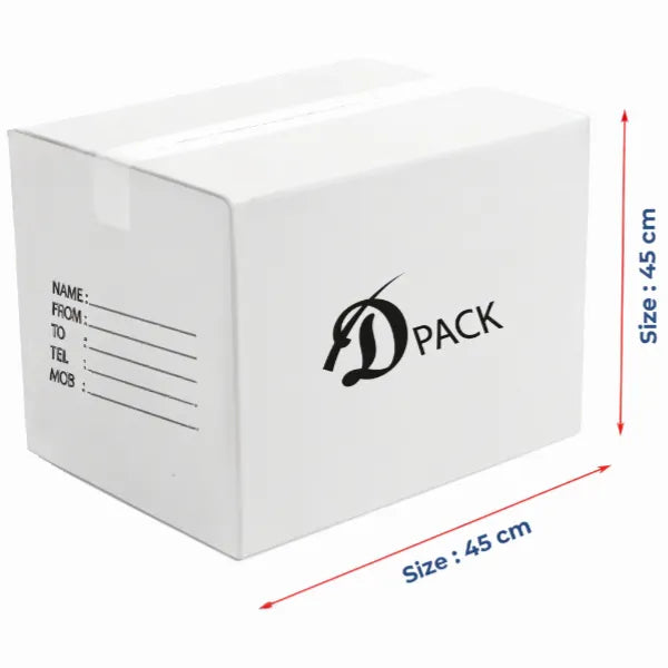 D Pack Cartoon Box White -Small  45X45X45 Cm alternate