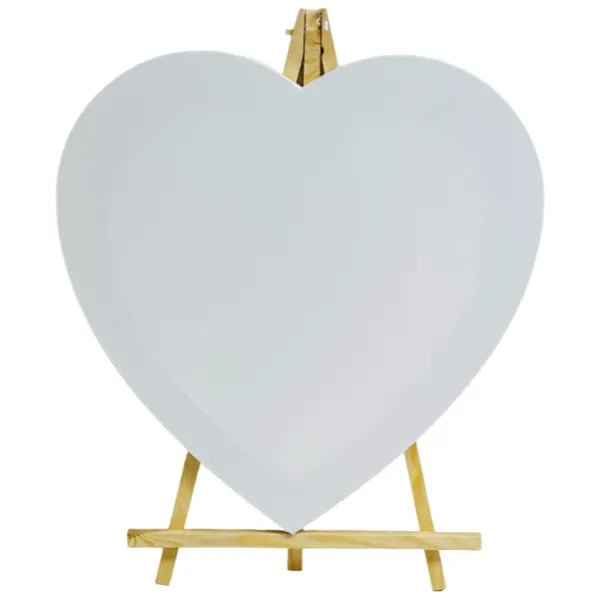 Chivalry Heart Shape Canvas Board With Stand-40X40 CM (CVAM45)