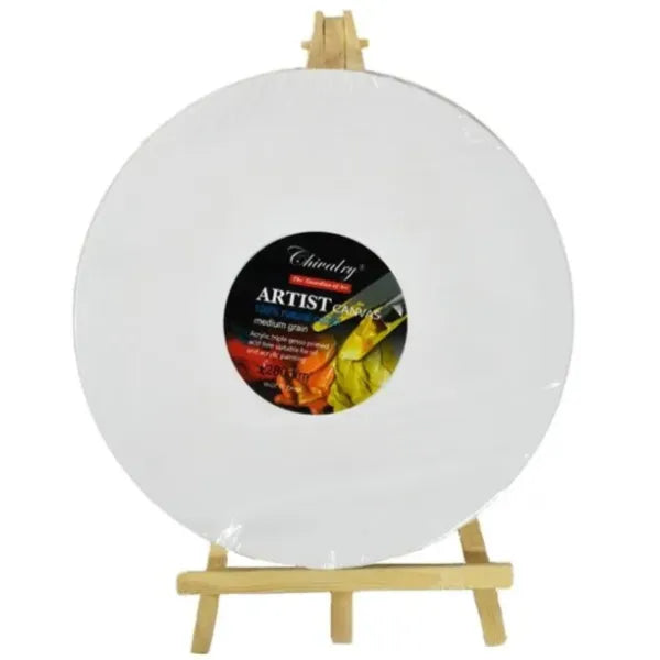 Chivalry Round Shape Canvas Board With Stand-30X30 CM (CVAM46)