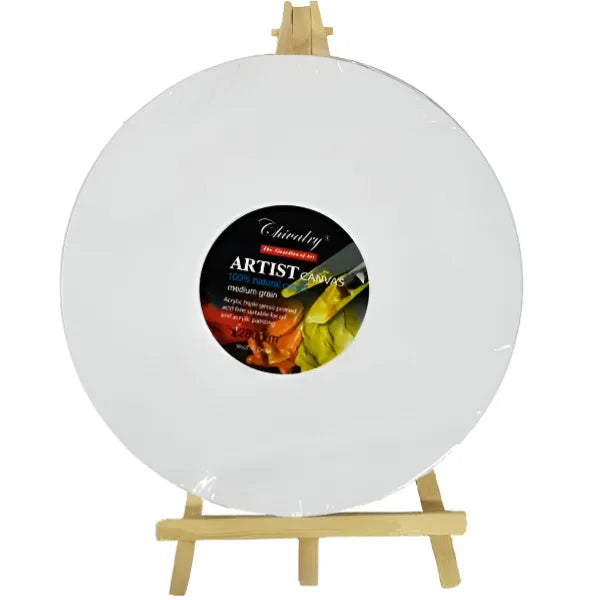 Chivalry Round Shape Canvas Board With Stand- 40X40 CM (CVAM47)