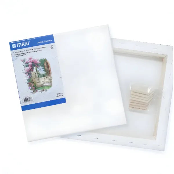 Maxi Stretched Canvas Board 380 Gsm 25x25 - White