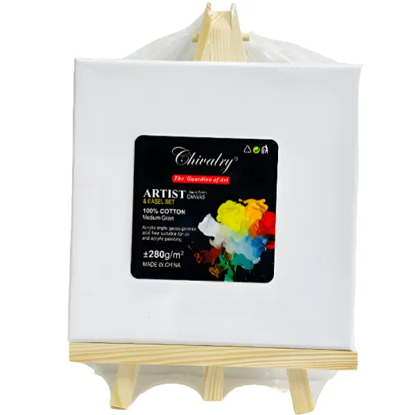 Chivalry Canvas With Easel Stand For Painting - 20 X 20 Cm