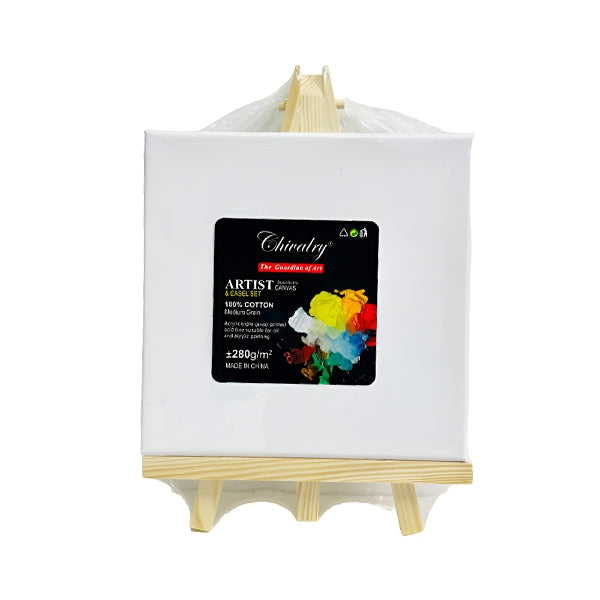 Chivalry Canvas With Easel Stand For Painting 15 x 15cm CVQL33